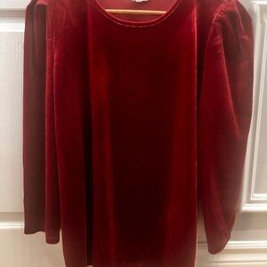 Anne Klein Red Velvet Top